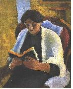 August Macke Reading woman France oil painting artist